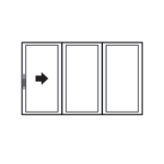 3-Panel Door with Left Sliding Configuration - MASTERGRAIN Door