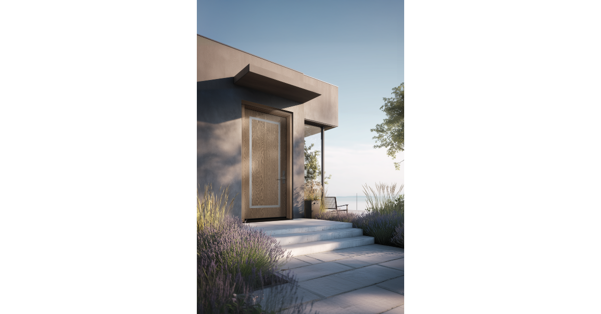 MASTERGRAIN James Contemporary Oak Stainless Inlay Antique Barrel Top 3 front door issues homeowners face - and why fiberglass is the answer.