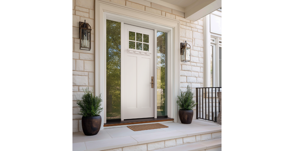 MASTERGRAIN Fiberglass Doors - Cloud Dancer - 2026 Pantone Color of the Year